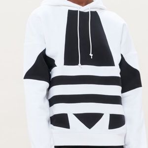 Adidas large logo women’s hoodie sweatshirt Sz M